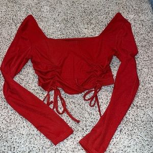 Red top cropped